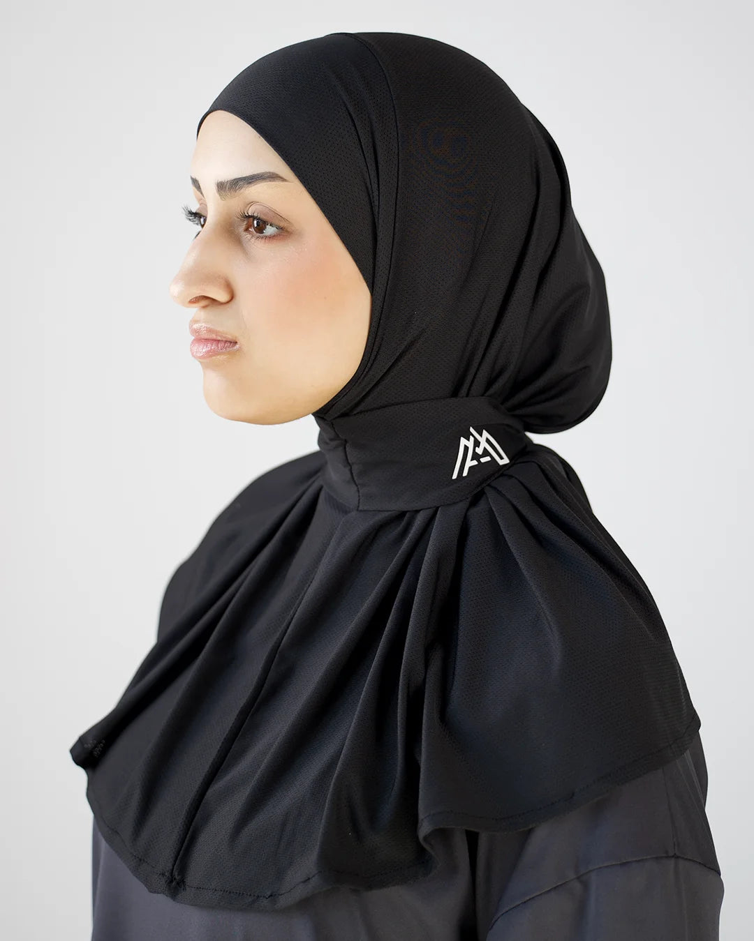 Black Instant & Adjustable Sports Hijab