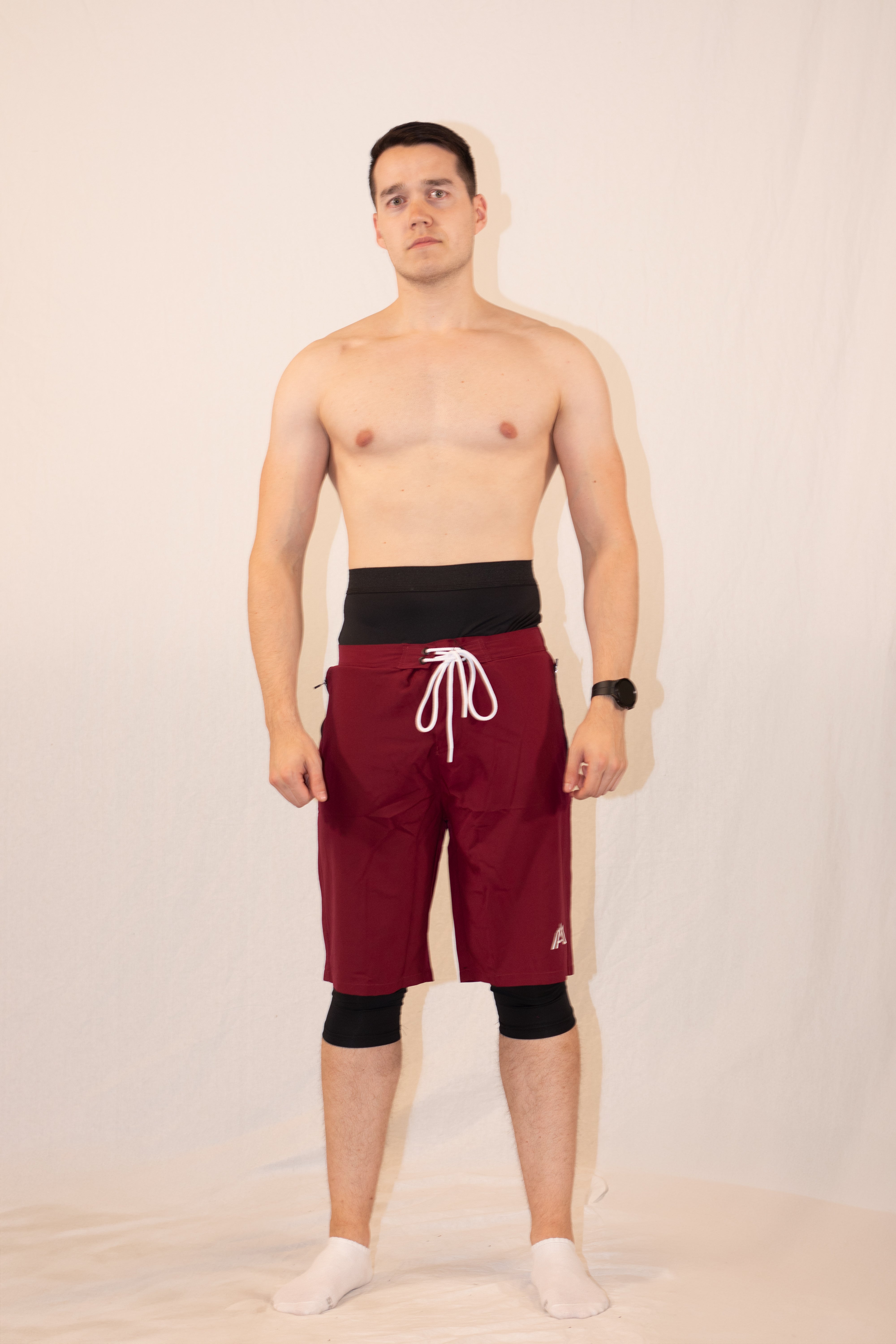 Mens halal shorts red
