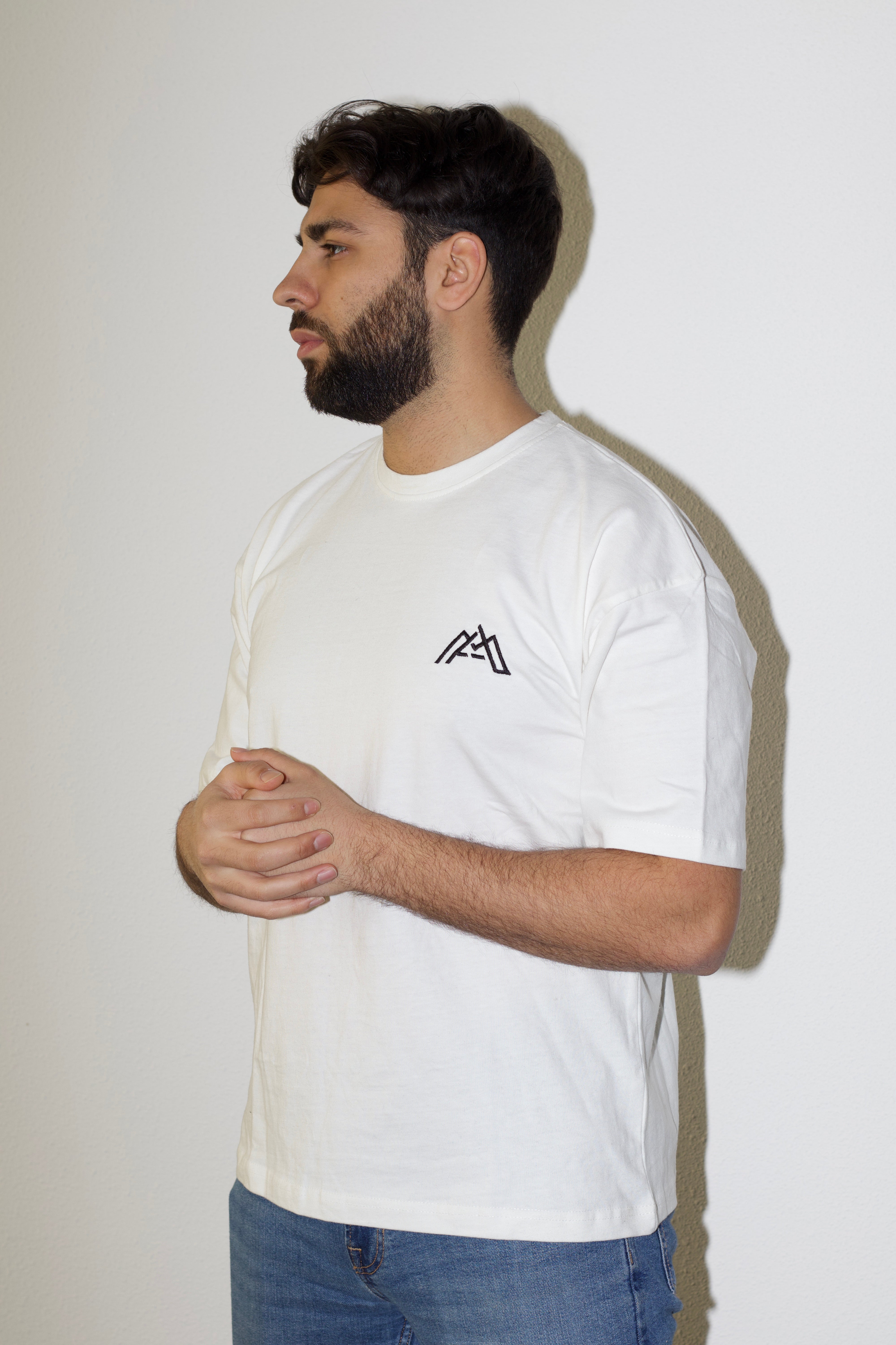 MyAwrah Cotton Oversized T-Shirt for Men WHITE