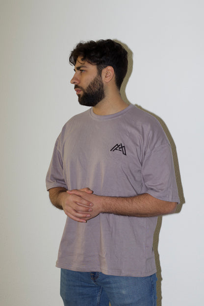 MyAwrah Cotton Oversized T-Shirt for Men GREY