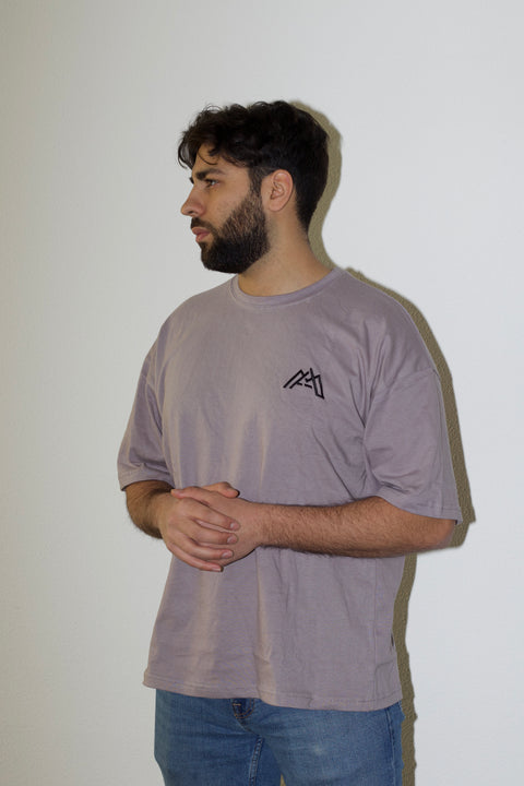 MyAwrah Cotton Oversized T-Shirt for Men GREY