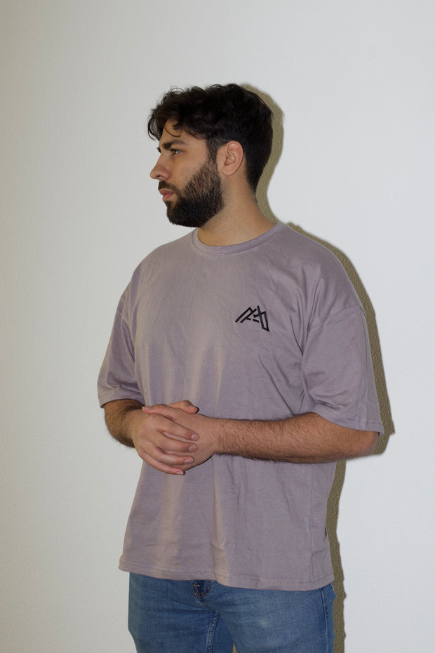 MyAwrah Cotton Oversized T-Shirt for Men GREY