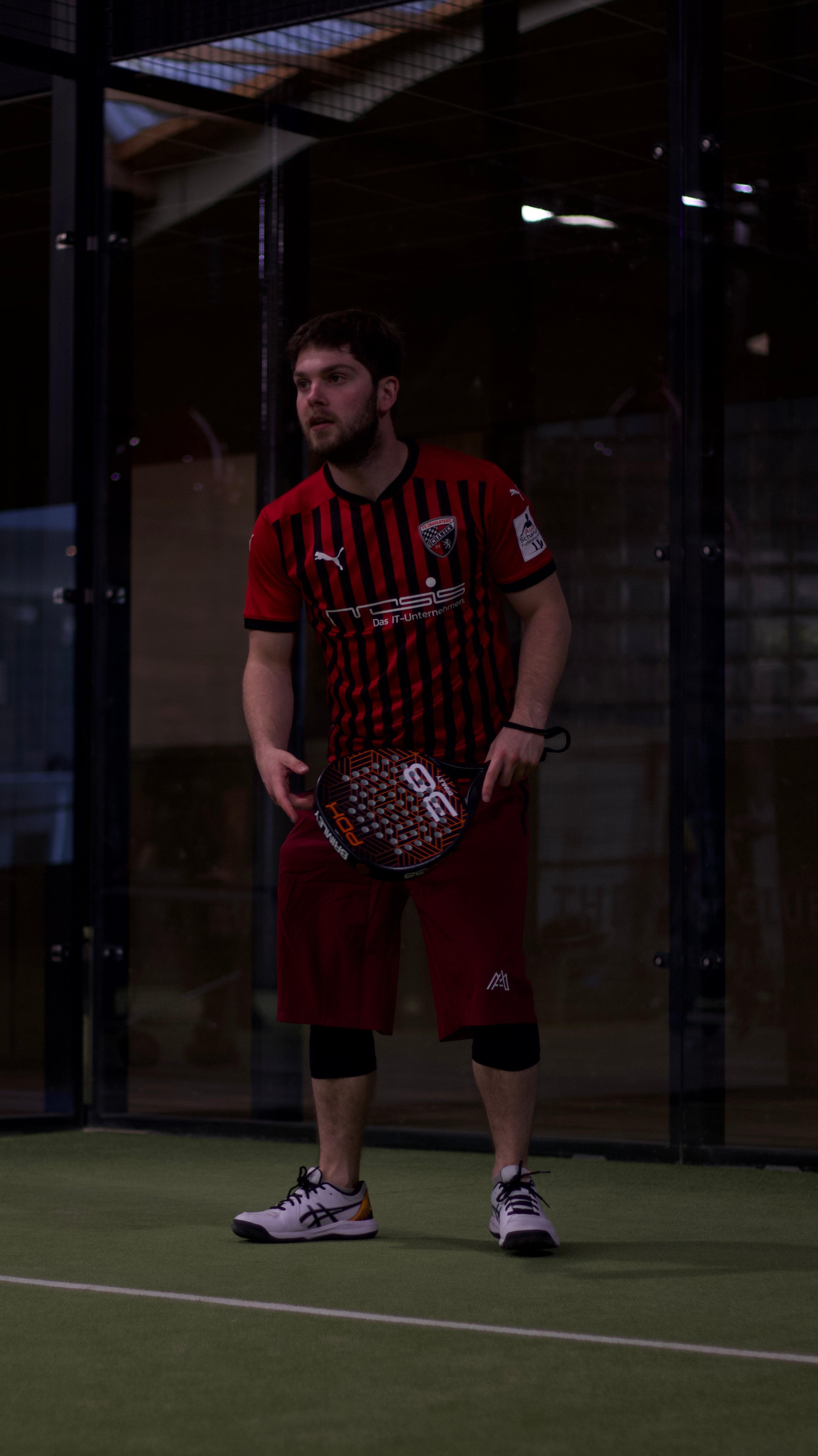 Muslim Man Playing Padel in Modest Islamic Sportswear | Halal Activewear for Men